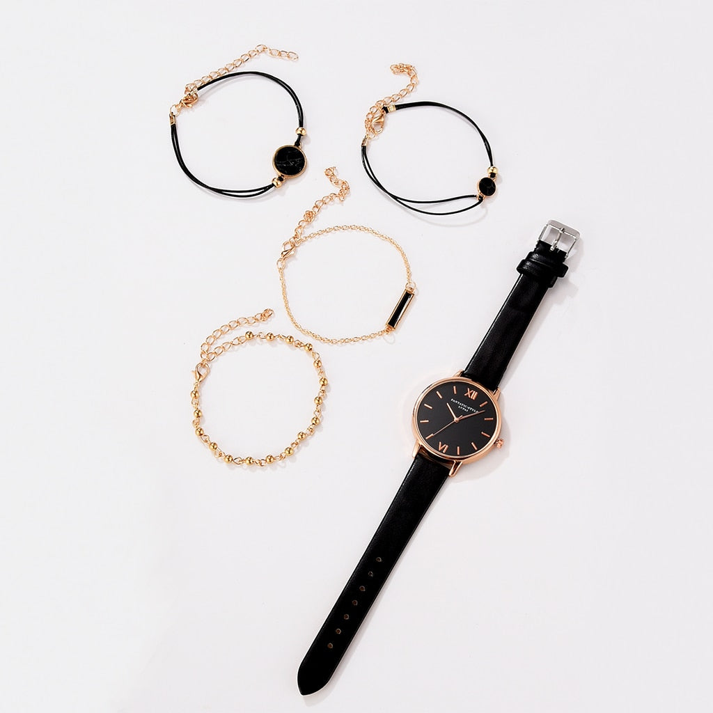 Kit montre femme avec 4 bracelets