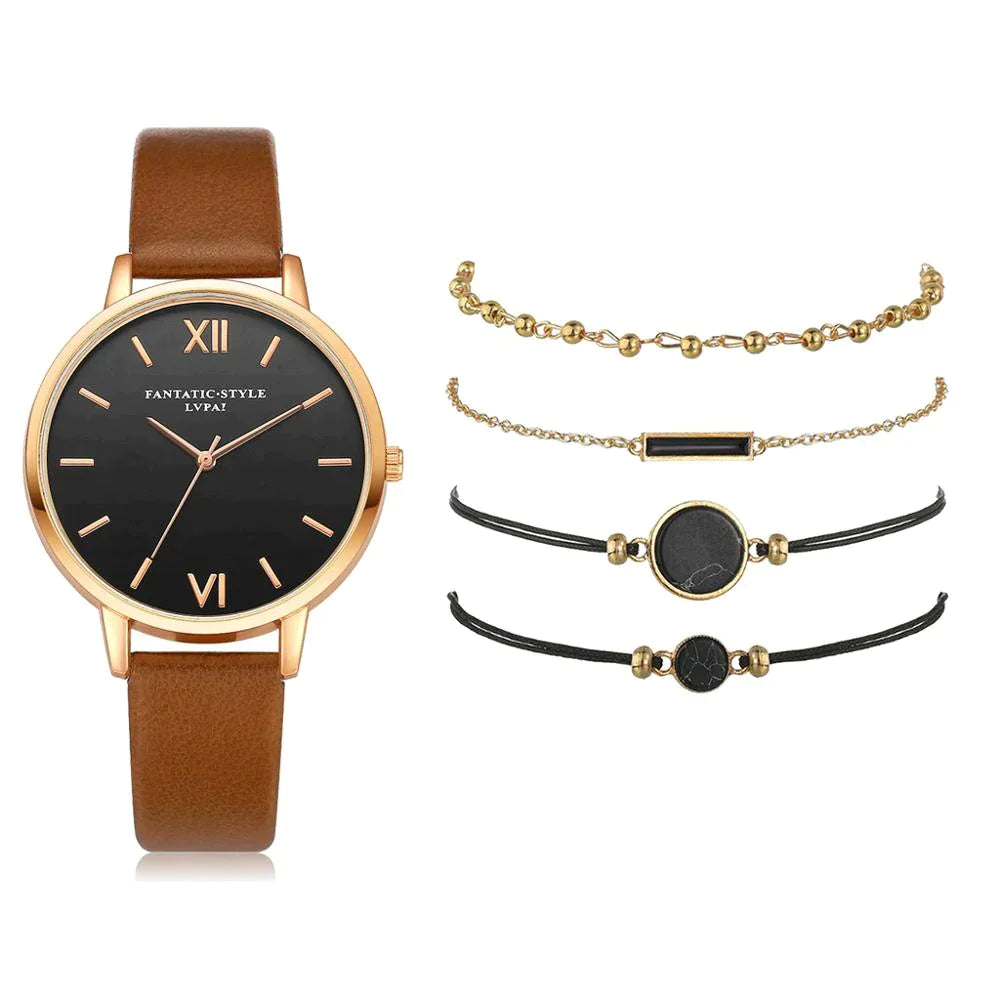 Kit montre femme avec 4 bracelets