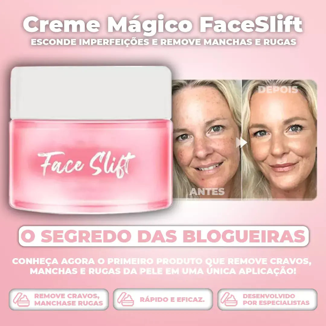 Crème magique FaceSlift® - dissimule 100% des imperfections et élimine les taches et les rides